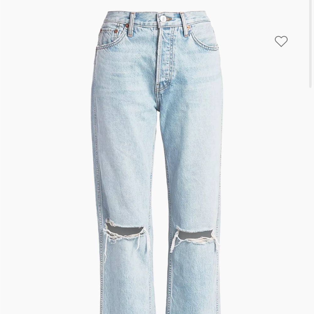 Re Done 90s High Rise Loose Rigid Jean Color: Vintage Playa Dis